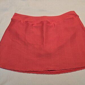 Lands End Women Peach Textured Swim Suit Skirt Skort Size 16 Like New! Mini